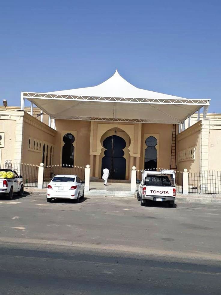 تركيب مظلات هرميه مسجد في الرياض — مظلات هرمية